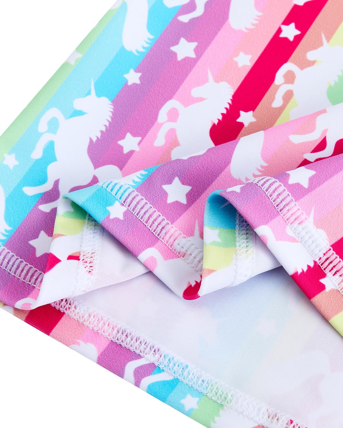 Maillot de Bain Fille Anti UV Deux Pièces Combinaison Anti UV Fille Manches Courtes pour Filles De 4-9 Ans