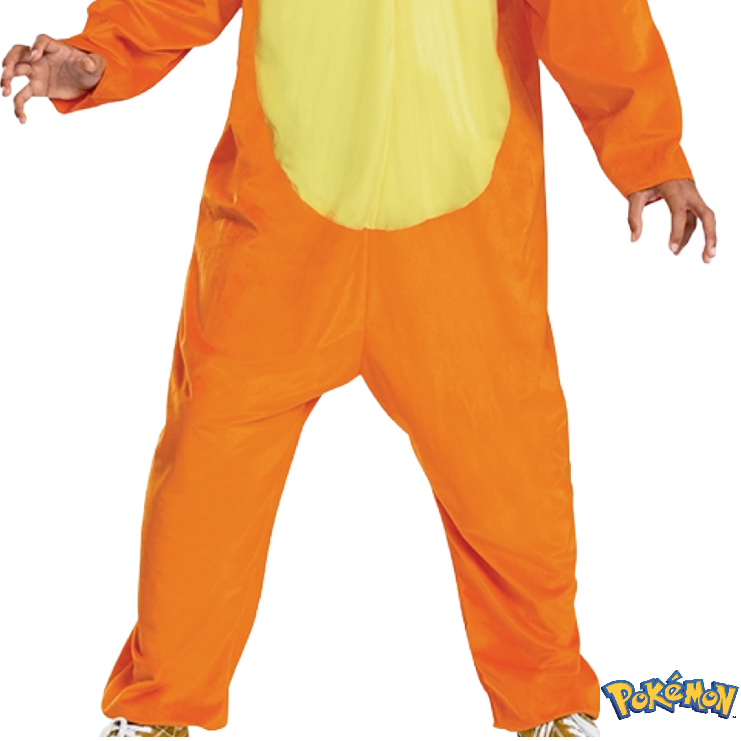 Pokémon Charizard kombinezon dla dorosłych, unisex, oficjalna licencja Pokémon, fantazyjna sukienka dla dorosłych, zawiera odpinane skrzydła i szczegółowy kaptur z tkaniny z rogami, S, M, L/XL