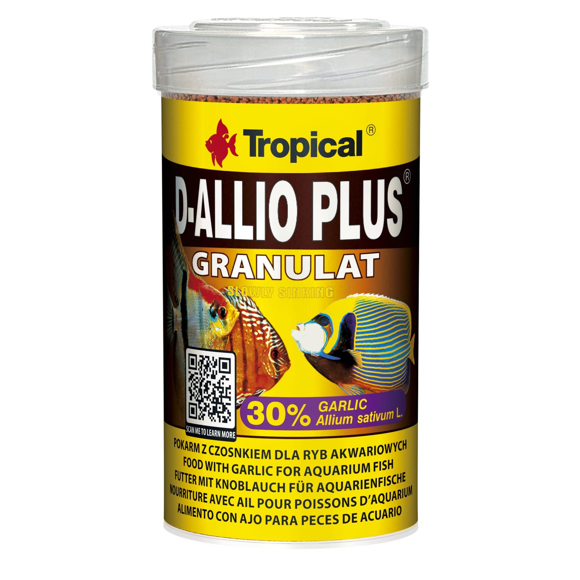 D-ALLIO Plus GRANULAT 100ml / 60g - Alimento con ajo para Peces de Acuario