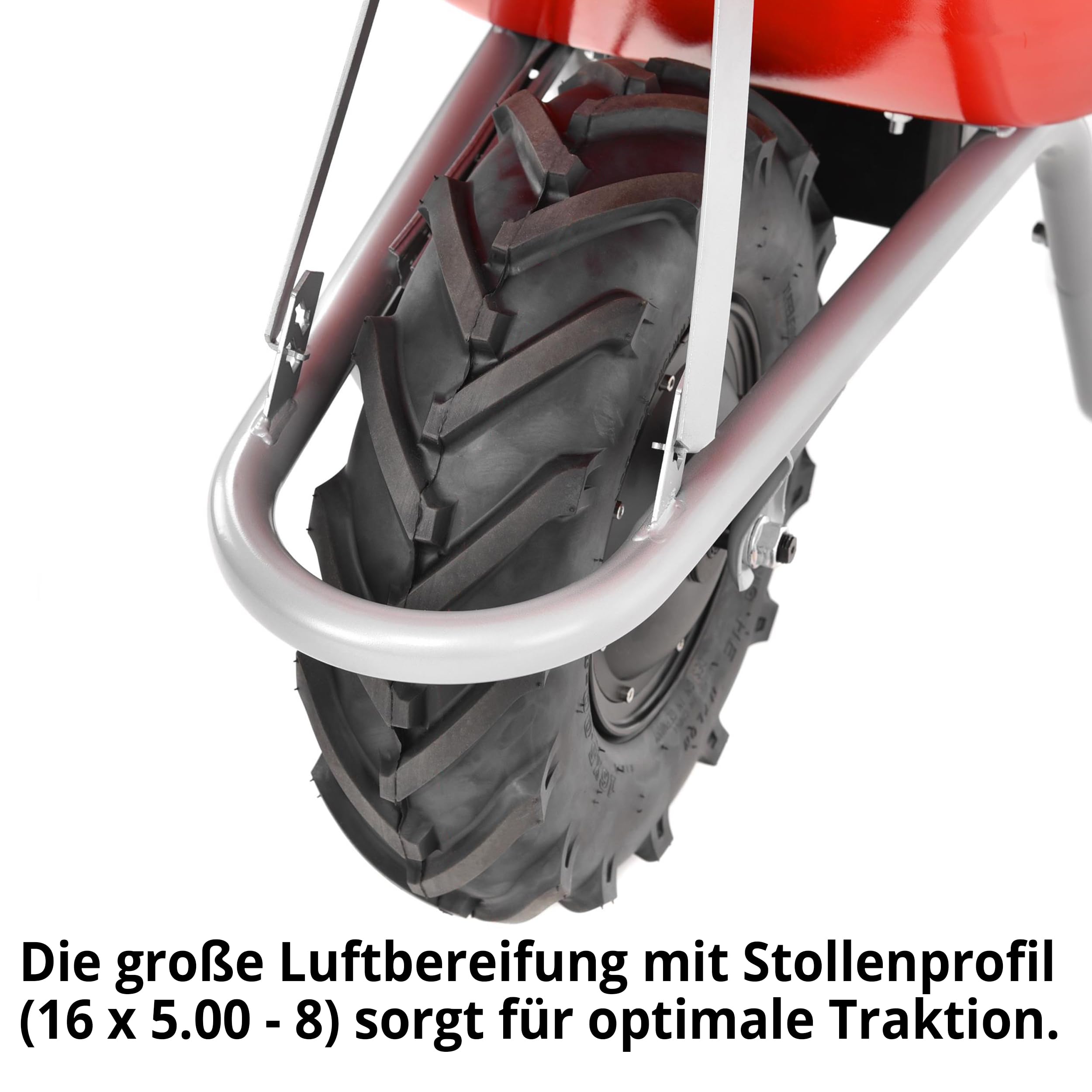HECHT elektrische Schubkarre 80 L – 260 kg Motorschubkarre | Elektro-Dumper mit 280 W Motor, Luftreifen auf Stahlfelge und pulverbeschichteter Stahlwanne für Garten und Transport