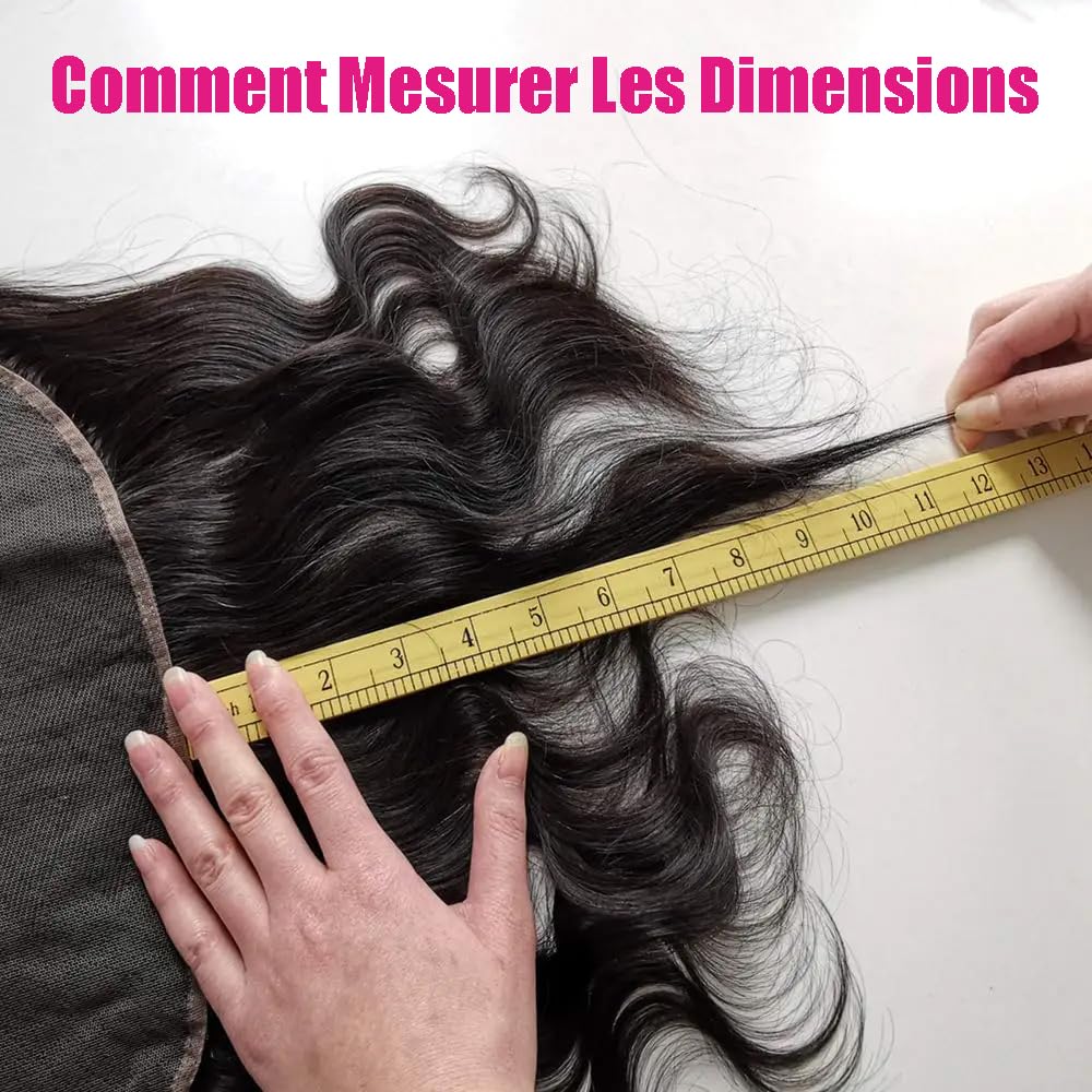 13X4 Tissage Naturel Cheveux Humain Closure Body Wave 12 Pouces
