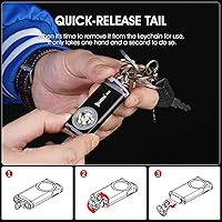 Vista 7 de WUBEN G2 - Mini llavero de linterna, 500 lúmenes, bolsillo recargable, 5 modos, pequeño llavero LED EDC linterna más brillante, clip magnético
