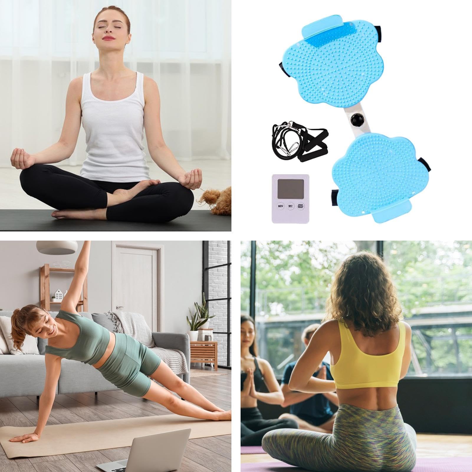 Tour de taille - Disque rotatif silencieux intelligent, équipement d'entraînement à domicile réglable | Outil d'entraînement de base portable pour familles, personnes âgées, femmes, fitness