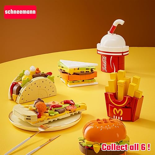 Miniatura 5 de schneemann Bloques de construcción de imanes para nevera, 60 piezas, juegos de construcción de pizza de juguete para niños y adultos