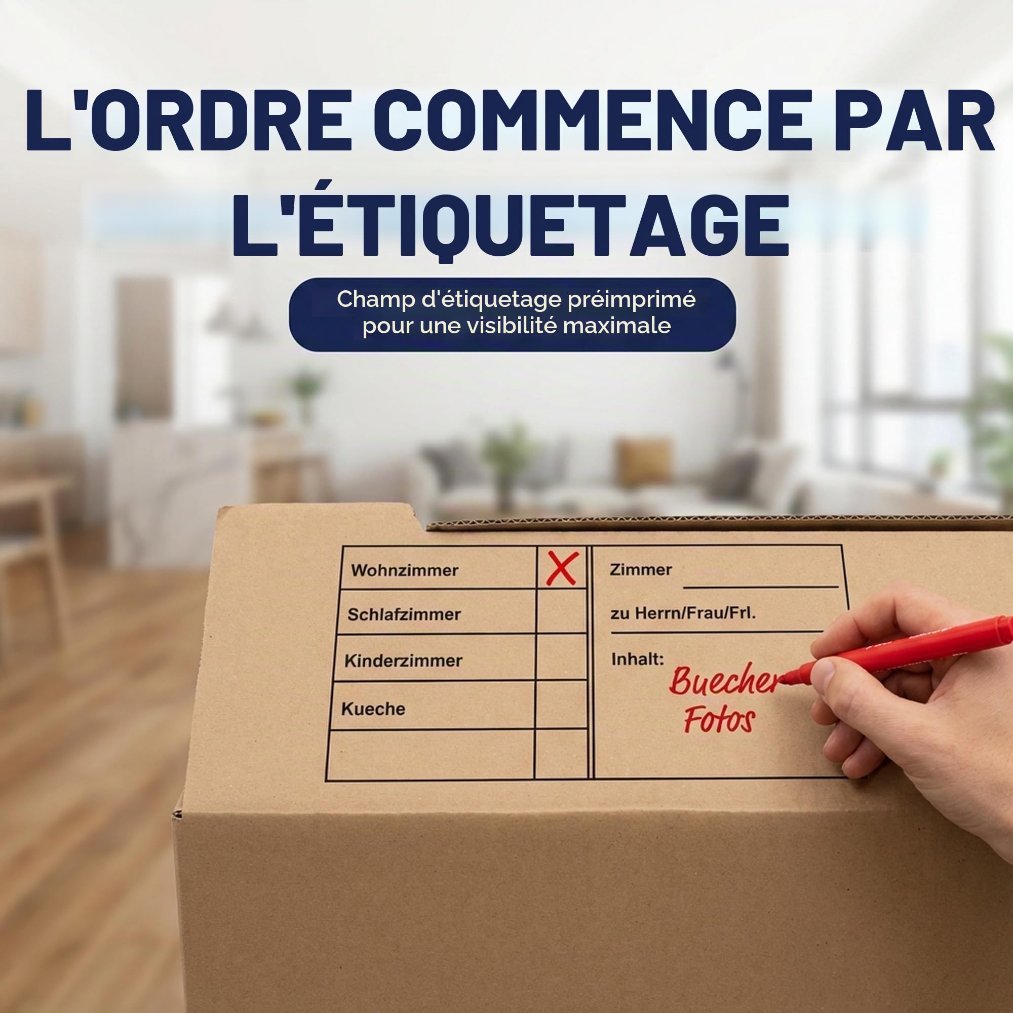 30 cartons de déménagement Basic 640 x 300 x 340 mm