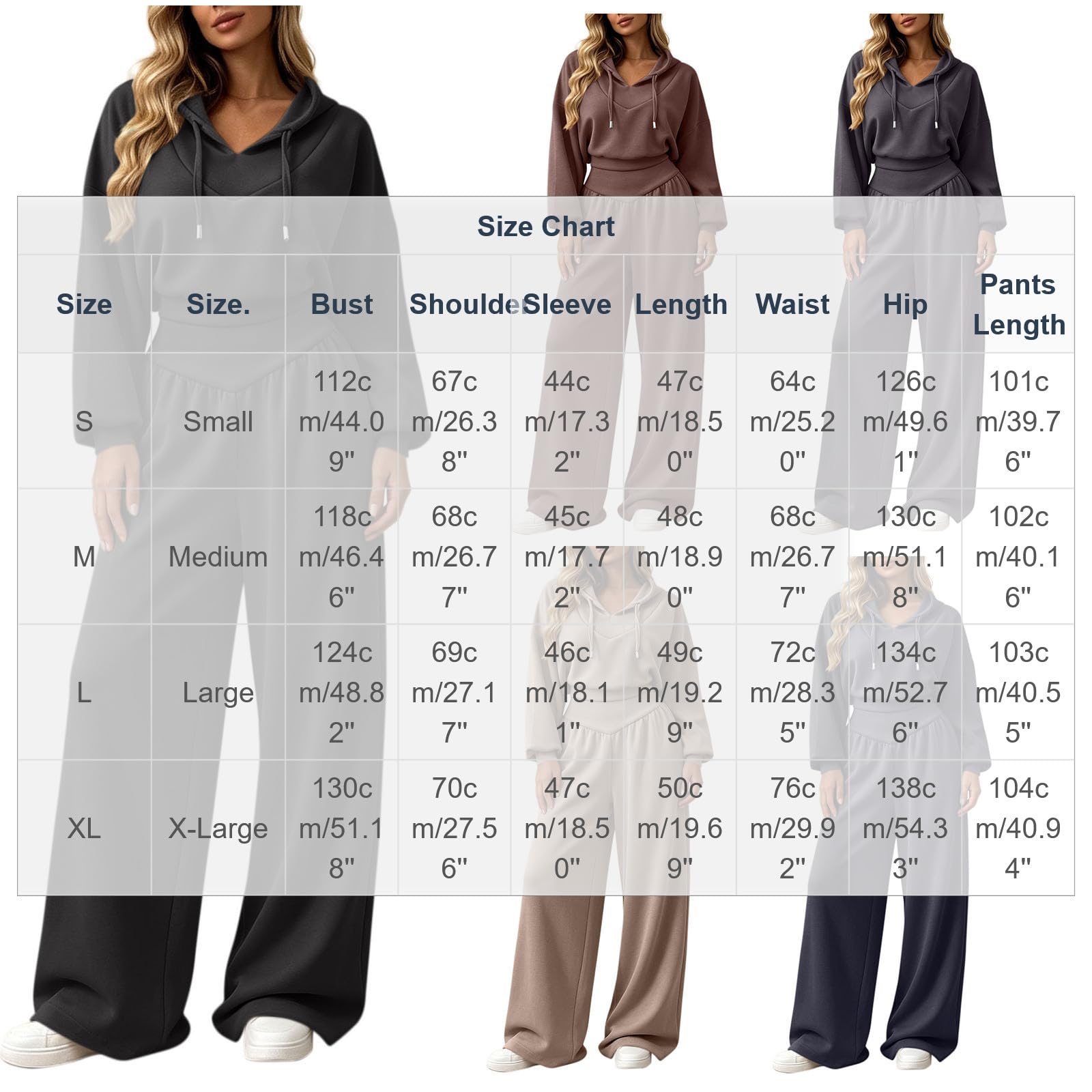 Tuta da donna Set completo Autunno Inverno Oversize Co Ord Set Felpa con Cappuccio Corta Elastico in Vita Pantaloni della Tuta Allenamento Palestra Felpa con cappuccio e Pantaloni da jogging Casual