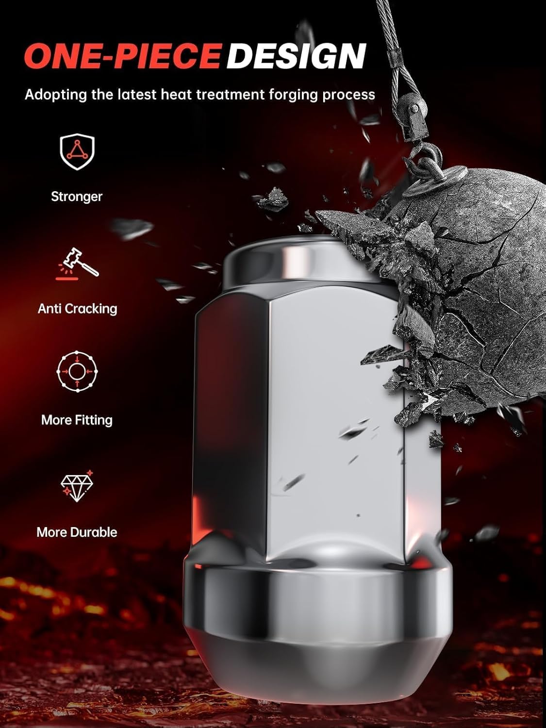 Sposuit 12x1.5 Wheel Lug Nuts - 20 Pcs M12x1.5 Closed End Lug Nuts Replacement for Ford, Dodge, Chevrolet, Jeep, Honda, Hyundai, Toyota, Kia, Nissan - 19mm Hex Aftermarket Chrome Lug Nut