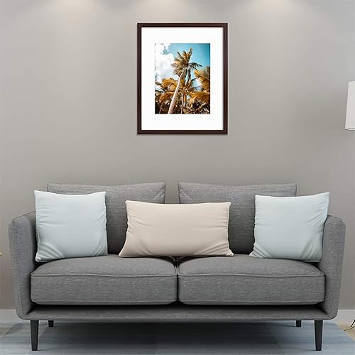 Vista 298 de Frametory, Portarretratos negro de 16 x 20 pulgadas, para fotos de 11 x 14 pulgadas con paspartú, molduras anchas (16 x 20 pulgadas, negro)