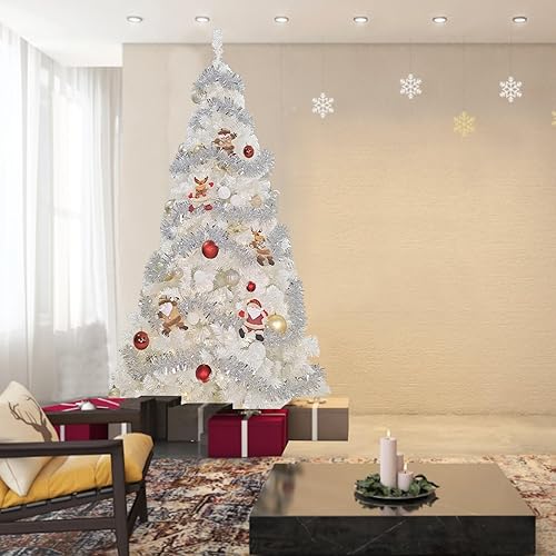 Miniatura 7 de Árbol de Navidad Premium - pino artificial con soporte de metal sólido y 100 decoraciones