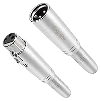 Vista 16 de Adaptador TRS macho a XLR de 1/4 pulgadas, paquete de 4 – 1 par de adaptadores macho y hembra XLR de 0.250 in 1/4" a XLR macho/hembra
