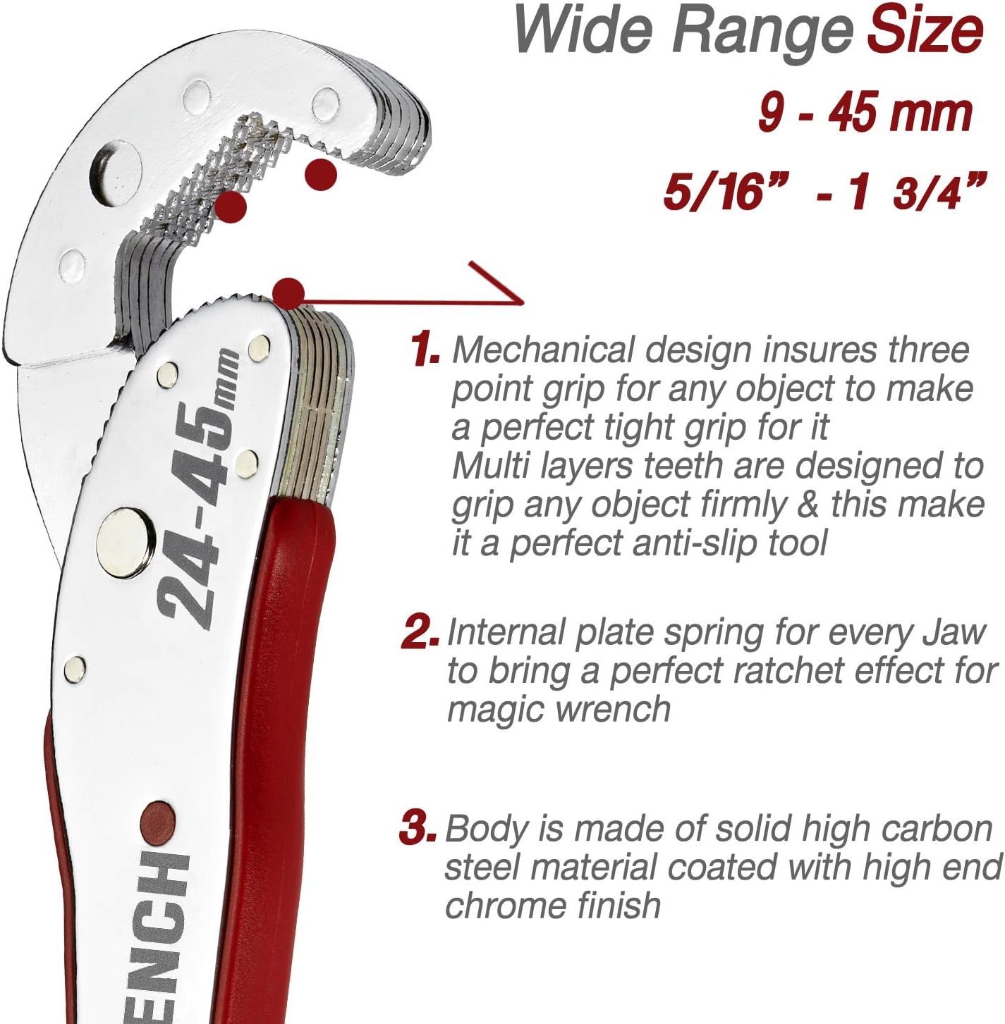 Multi-function Universal Adjustable auto-ratcheting works as reversible ratchet pop socket combination & pipe monkey spanner sae crescent nut gear-wrench set for craftsman & plumbers