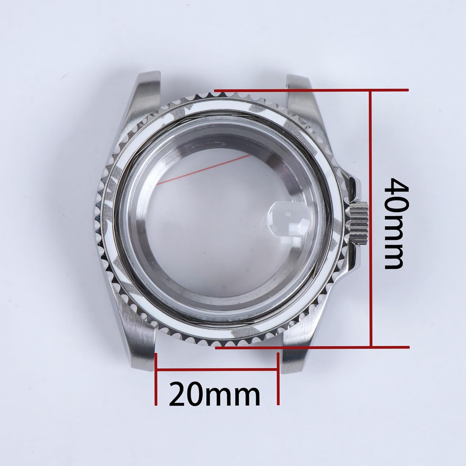 40mm Diver Watch Case Mod Kit with GMT Bezel and Sapphire Glass - Compatible with - NH35 NH36 NH34 Movement