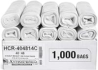 Vista 26 de Aluf Plastics - Bolsas de basura de alta densidad, 10 galones, 1000 unidades, 8 micras (eq), 24 x 24 pulgadas, negras, para baño, oficina