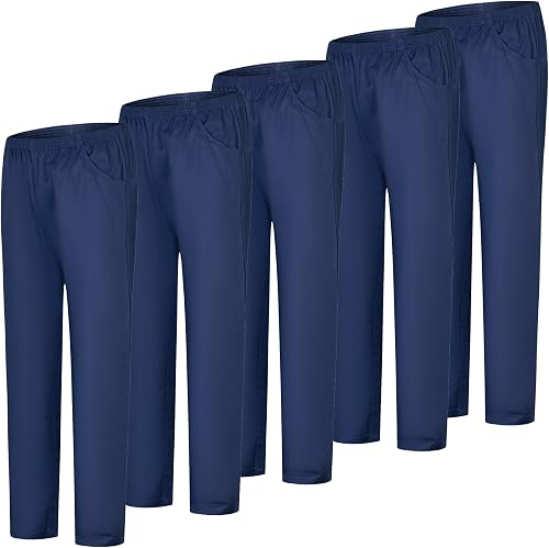 Paquetes de 5 Unidades - PANTALÓN Sanitarios Unisex Cintura ELÁSTICA UNIFORMEES 