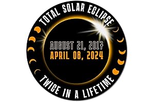3" Eclipse Yellow April 8th 2024 Solar Eclipse Path USA 2024 World...