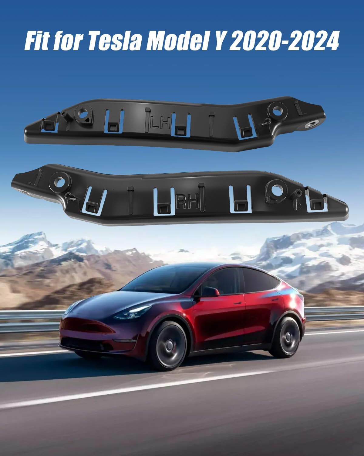 Front Bumper Fender Bracket Fit for Tesla Model Y 2020-2024 Replace 493770-00-B 1493771-00-B 1493772-00-B 1493773-00-B, Left and Right