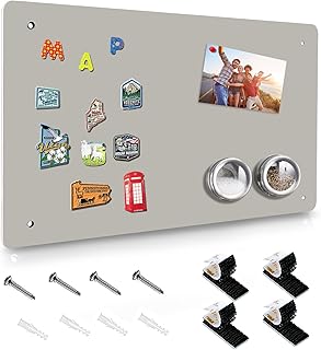Magnetic Board,17.5" x 11.4" Magnet Bulletin Board to Display Magnetic Notes, Poetry, Photos, Suitable