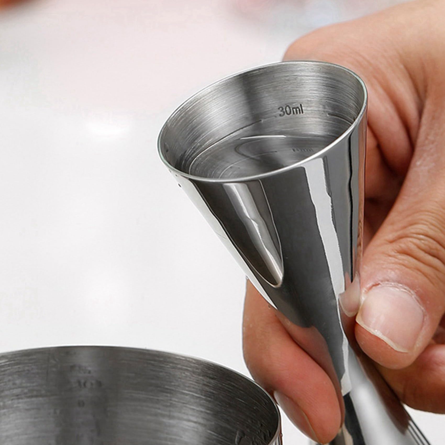 6X Vaso de Medida de Acero Inoxidable de Doble Cabezal para Bar Fiesta Coctelera Medida de Vino 45Ml