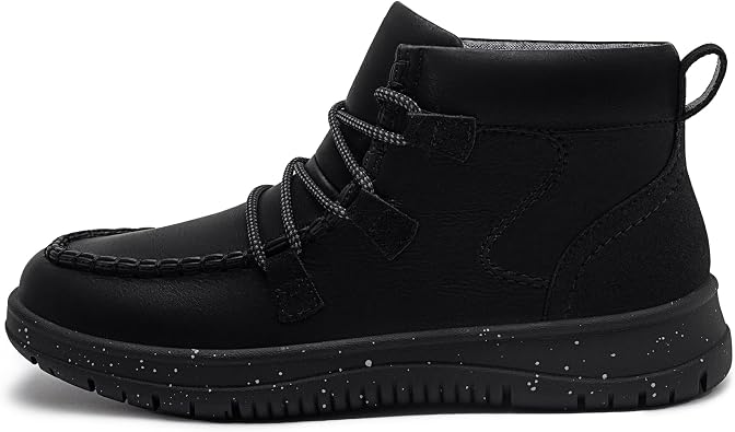 Athlefit Women's Lace Up Ankle Boots Casual Comfortable Lightweight Walking Flat Ankle Booties