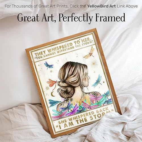 Miniatura 10 de Motivational Boho Wall Art LARGE 11x14 - She Whispered Back I Am The Storm - Positive Quotes Wall Decor - Inspirational Poster - Encouragement Gifts