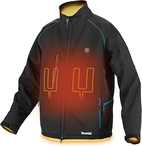 Miniatura 9 de Makita DCJ205ZM - Chaqueta térmica LXT de 18 V, solo (negro, M), talla M