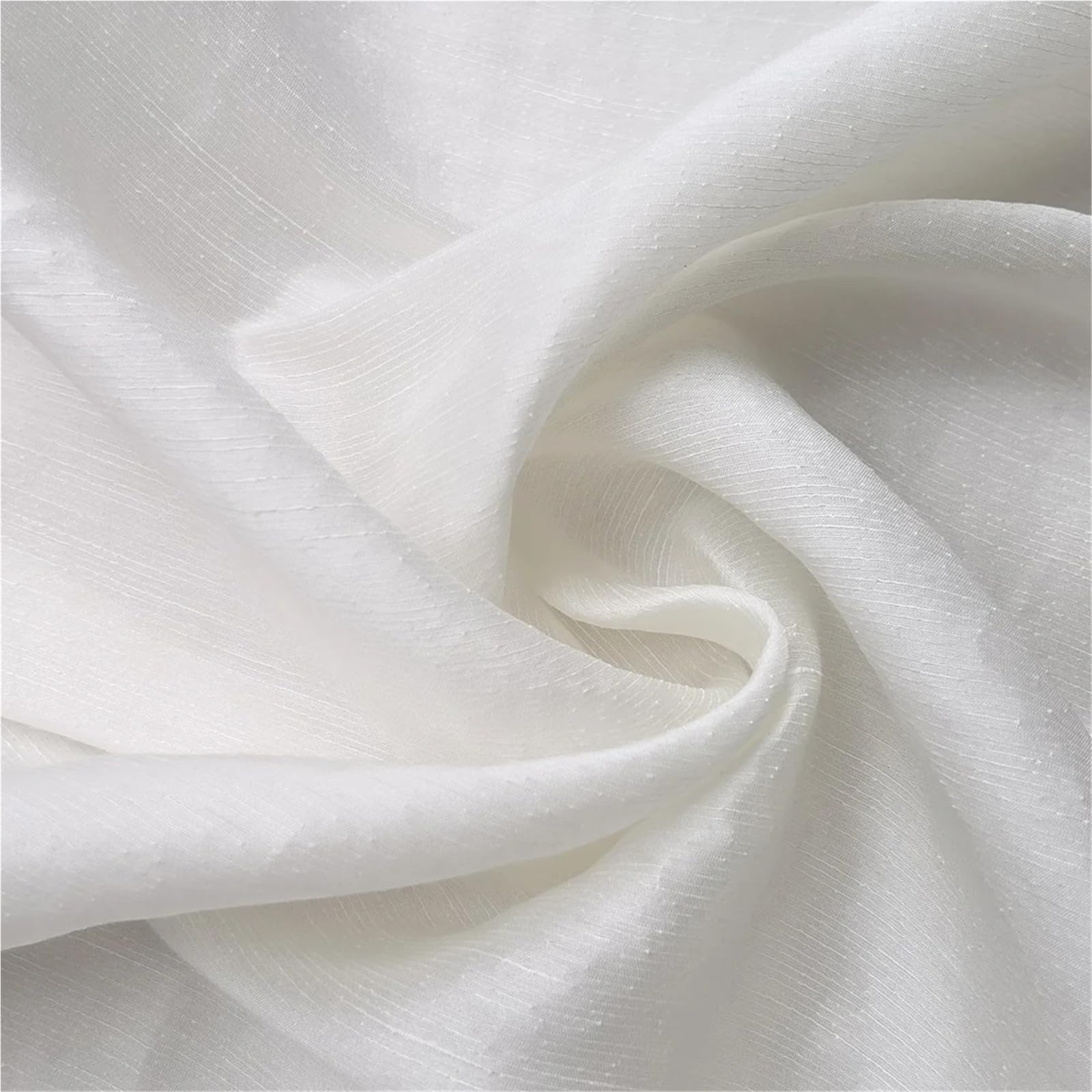 Tessuto di lino e seta naturale, larghezza 114 cm, larghezza al metro, tessuto bianco naturale per cucito (nero, 5 m x 1,14 metri)