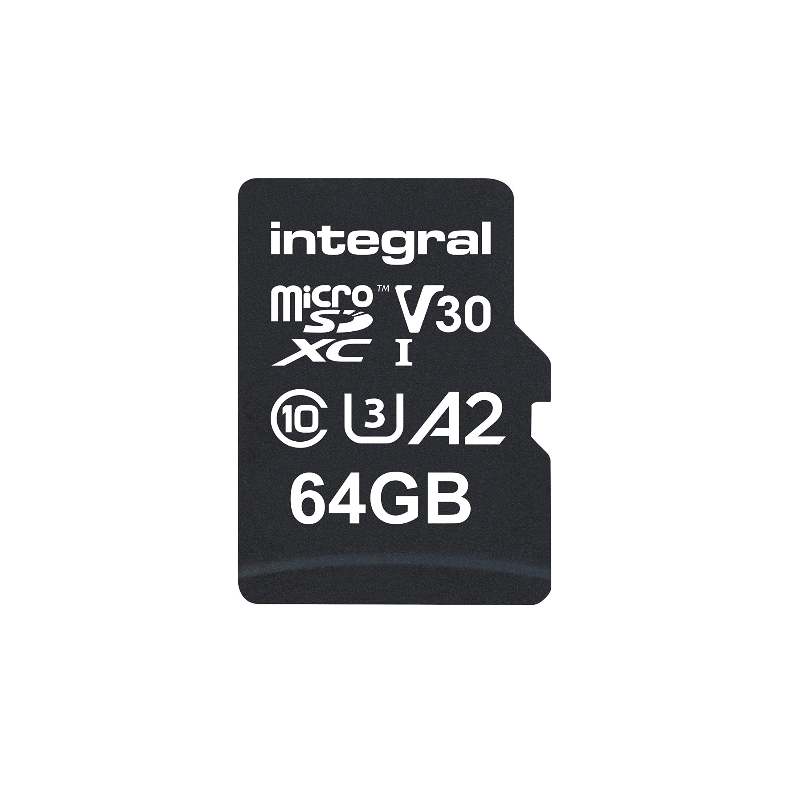 Integral Tarjeta Micro SD de 64GB vídeo 4K Velocidad de Lectura 180 MB/s y Velocidad de Escritura 150MB/s MicroSDXC A2 C10 U3 UHS-I 180-V30 Nuestra Tarjeta de Memoria SD de Alta Velocidad más rápida