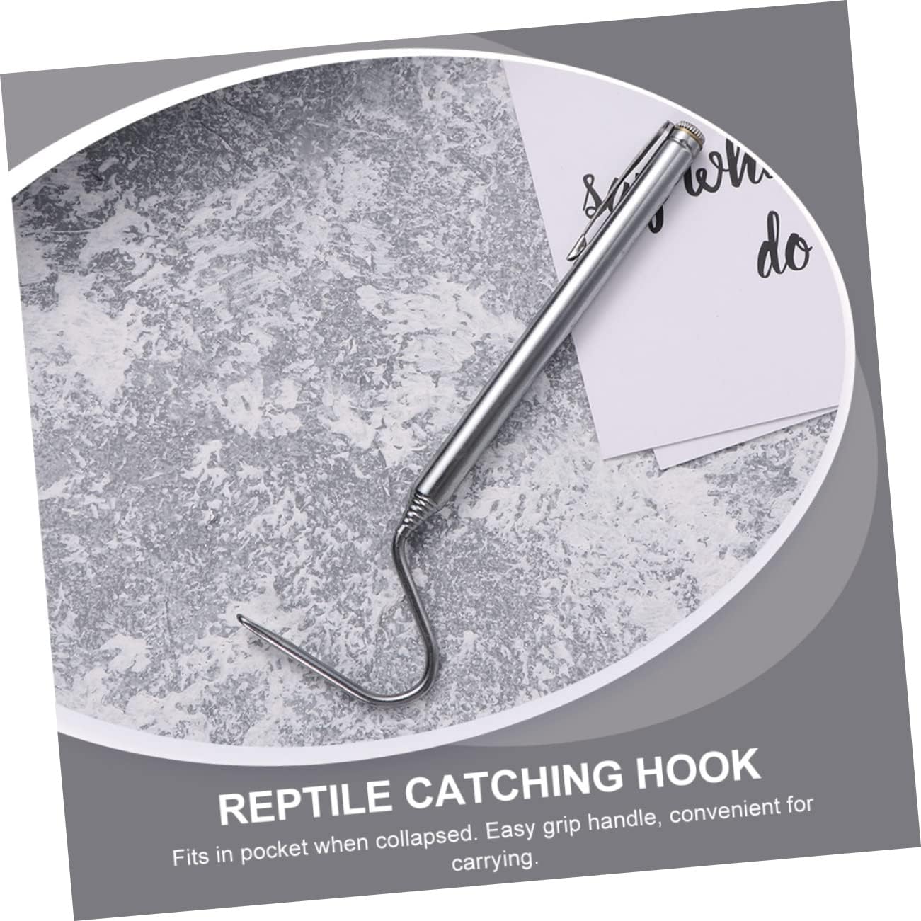 COLLBATH 2pcs Heavy Duty Snake Hooks 71cm Telescopic Reptile Grabber Catching Tool