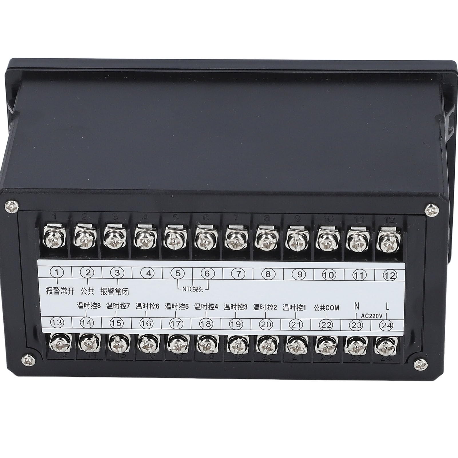 Aramox Regolatore Digitale della Temperatura, Regolatore Termostato ABS con 4 Uscite relè, Risoluzione Display 0,1°F, Allarme e Sonda per Pannelli Pompe Caldaie Agricole in Serra (con sonda da 10 m)