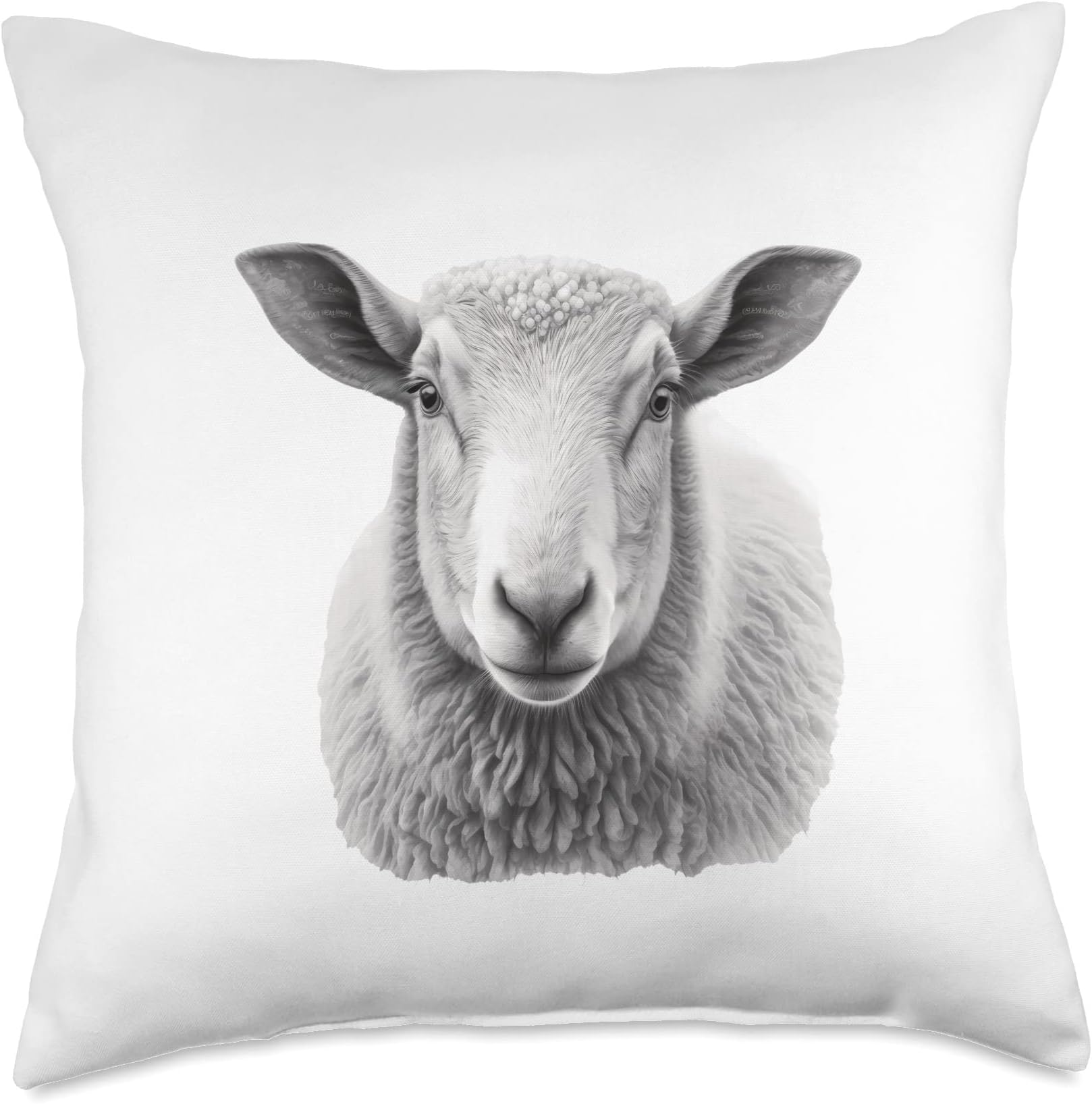 Sheep Portrait Throw Pillow, 18x18, Multicolor