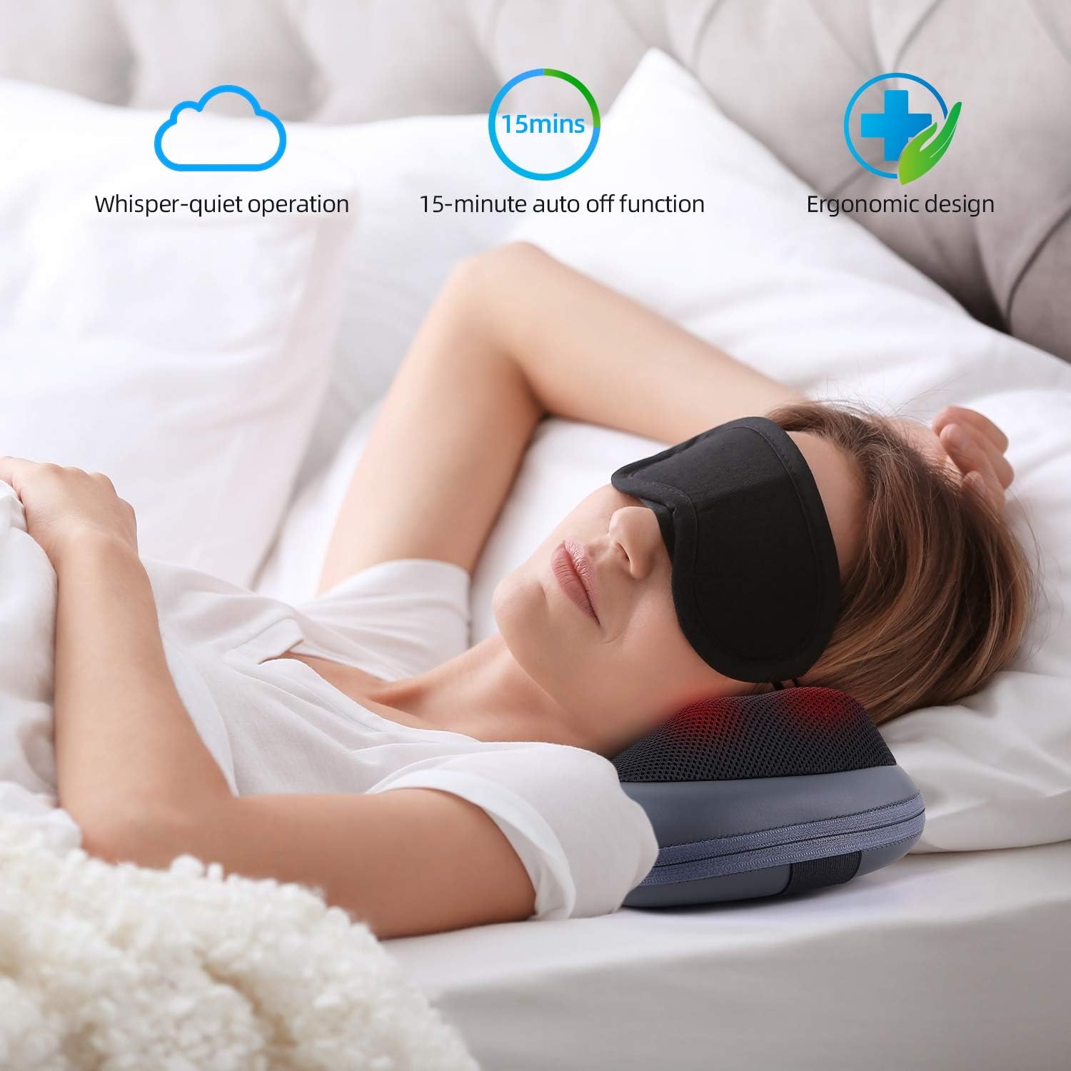 Ohuhu Pillow Electric Massager for Pain Relief (Dark Grey)