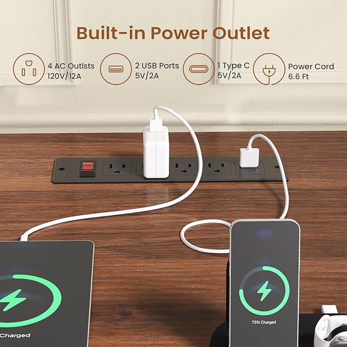 Escritorio Ajustable Electrico Standing Desk 139x60cm con Ca miniatura 9