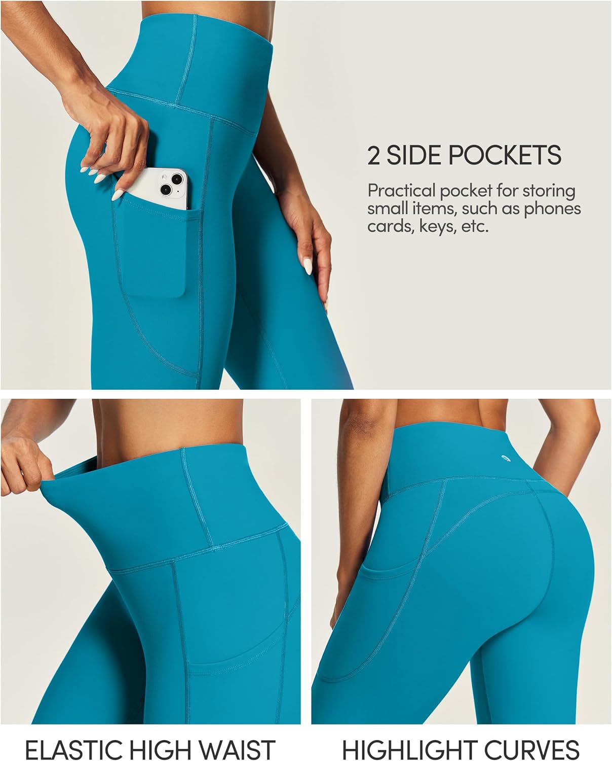 IUGA Fleece Lined Leggings Women Thermal Leggings for Women Winter Warm Tights High Waisted Hiking Yoga Pants with Pockets - Image 4