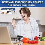 2K PC Webcam with Mic: Clear Video Calls for Home Office | Noise-canceling dual mics & auto light correction. Plug&Play USB web camera with privacy cover for secure Zoom meetings.