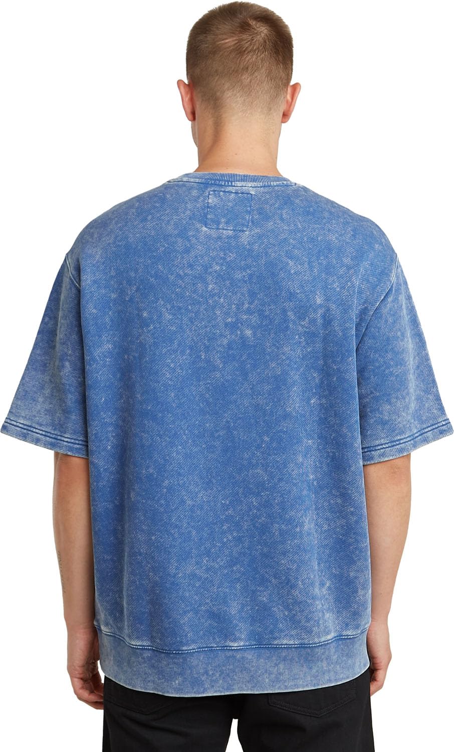 G-STAR Męska bluza Acid Wash Loose Sw SS, Niebieski (Acid Dutch Blue D26285-d575-h225), S