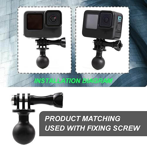 Miniatura 3 de 2 adaptadores de montaje de bola de 1 pulgada para Insta360 One X3 X2 X R RS GO 2, GoPro Hero, compatible con soportes de cabeza de bola RAM tamaño