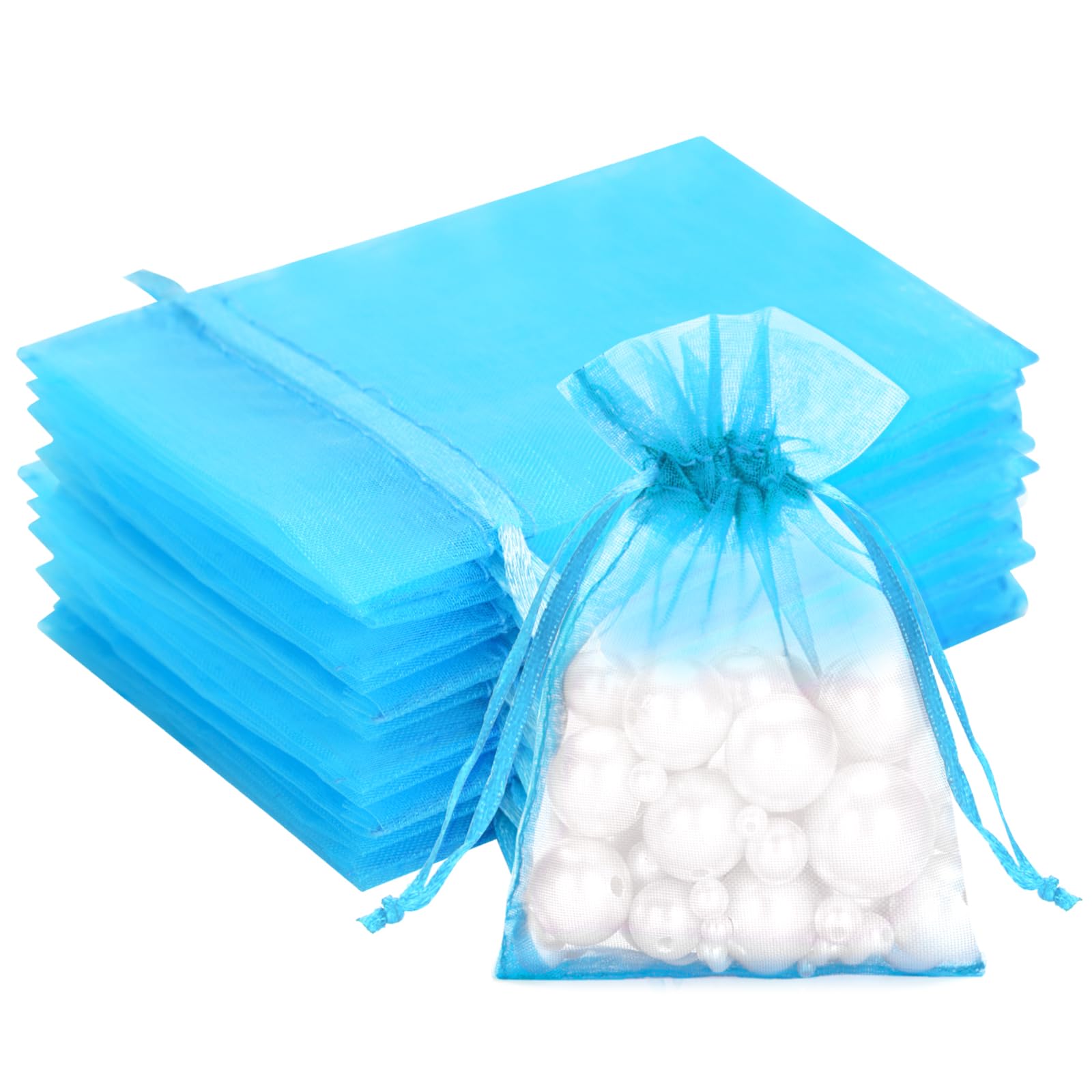 G2PLUS White Organza Gift Pouches - 7x9 CM Small Organza Favor Bags, 50 PCS Wedding Jewelry Bags - Clear Mesh Pouches for Wedding, Christmas, Birthday, Anniversary — view 77