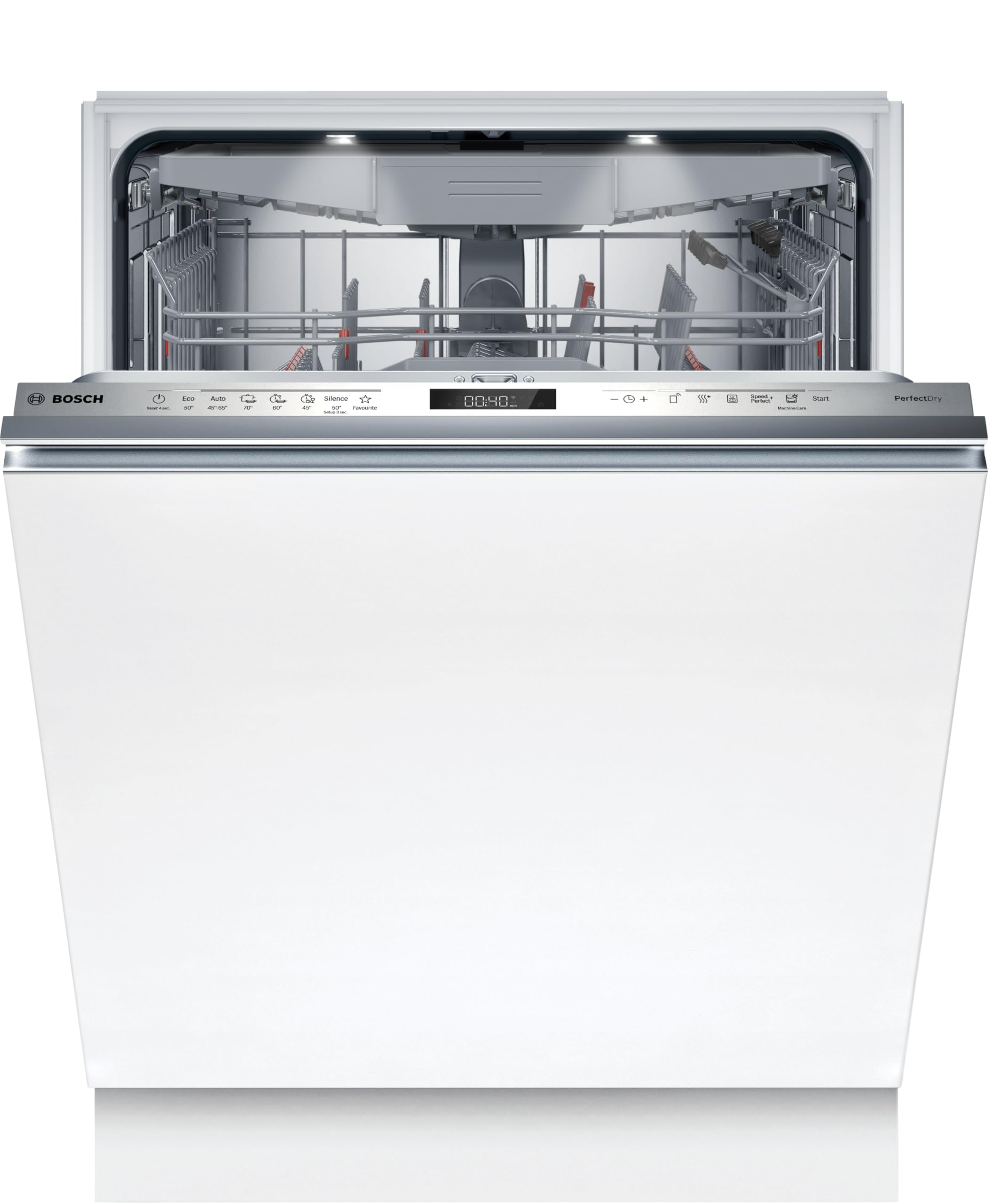 Bosch Lavavajillas totalmente integrado, 60 cm, serie 6, fabricado en Alemania, cajón para cubiertos, secado de zeolita, extremadamente silencioso, cestas Max Flex, Smart Start, zona extra limpia