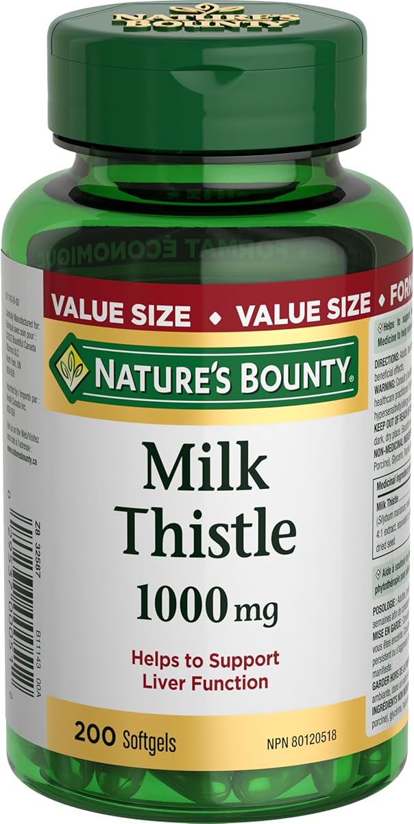 Natures Bounty Nature's Bounty Milk Thistle Value Size, 200 Softgels