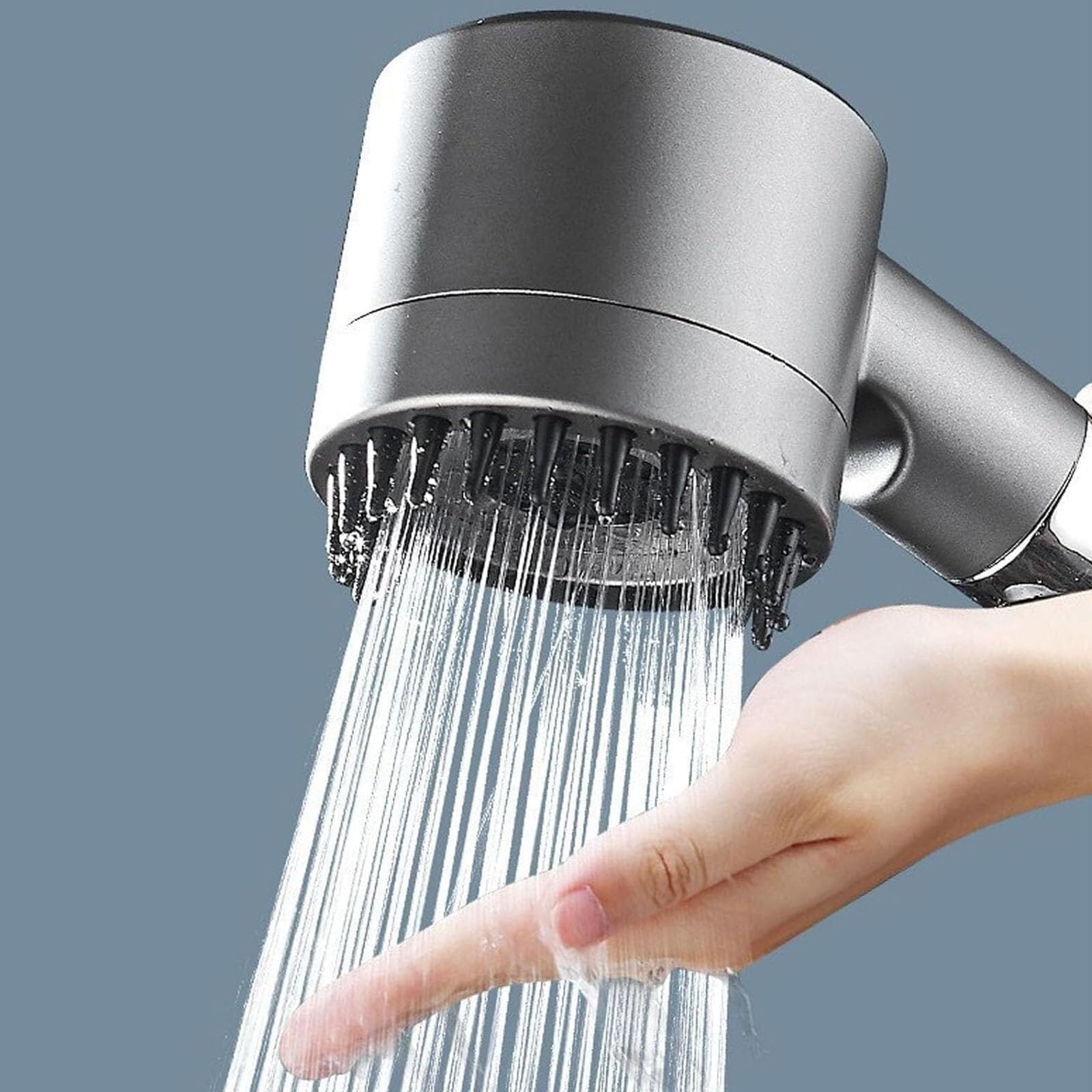 Alcachofa de ducha con filtro que ahorra agua, parada de agua con un solo toque, 3 modos de pulverización, cabezal de ducha de mano para baño, cabezal de ducha ecológico para un uso fácil