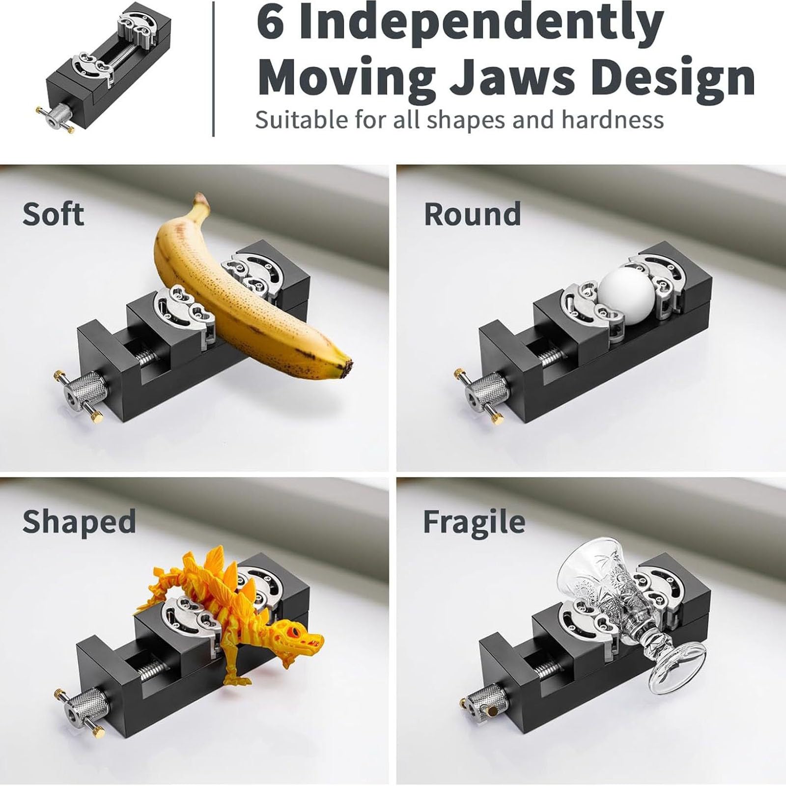 Controles de presión inteligentes, herramienta de sujeción de aluminio, abrazadera de fácil agarre para trabajos de metal delicados, madera, metal, manualidades, práctica abrazadera