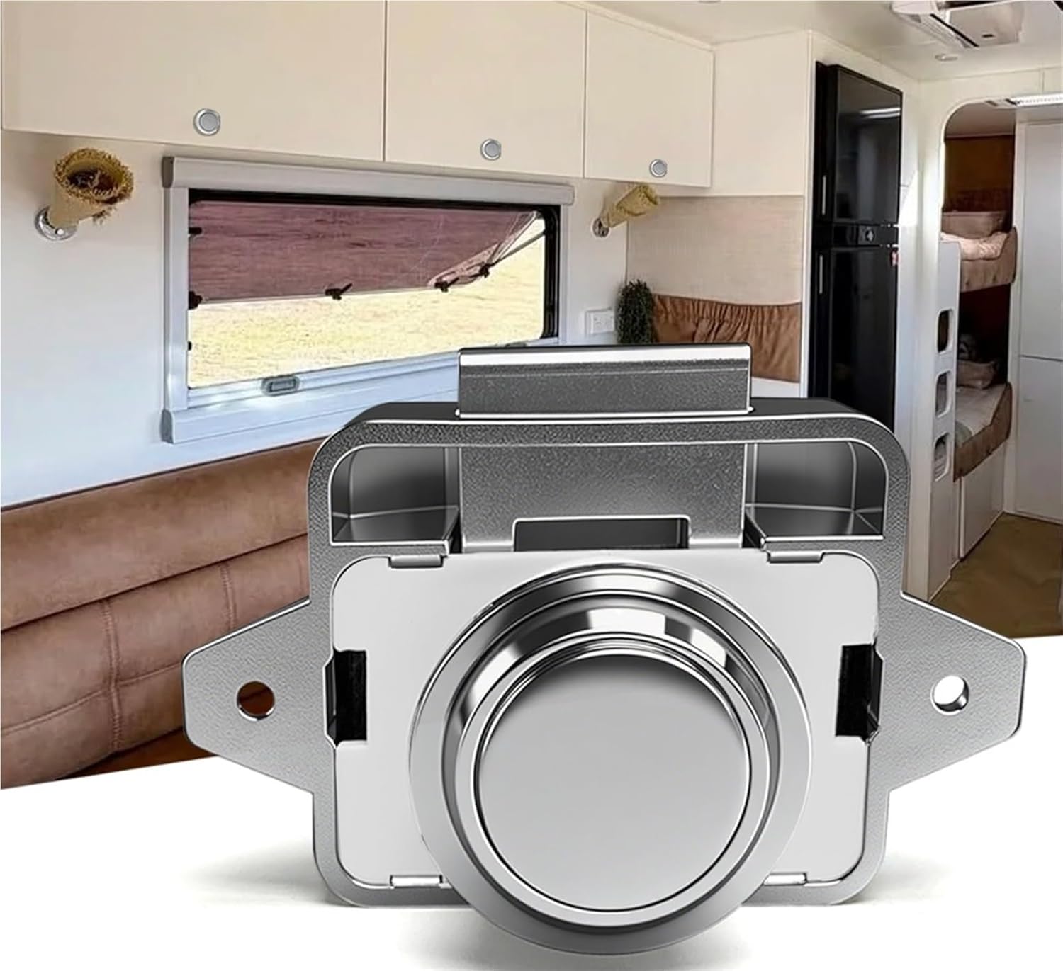 Push Button Latch 3 Pcs Push Locks Camper Button Latch Cabinet Lock RV Caravan Drawer Furniture Hardware Door Rv Accessories