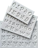 Vista 11 de Juego de moldes de silicona de 3 piezas para letras y números en forma de rayos mágicos - Ideal para pasteles de fondant, chocolate, manualidades