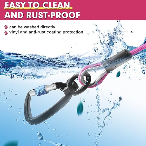 Miniatura 6 de Snagle Paw Cable de amarre resistente para patio, 50 pies-1000 libras, resistencia a la rotura, gancho giratorio bloqueable y resorte, cadena de