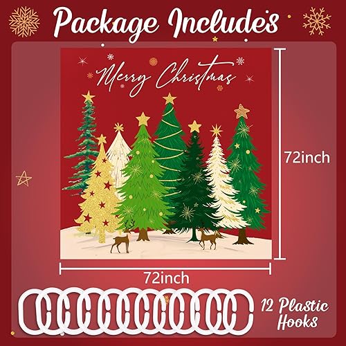 Vista 25 de Cortina de ducha de conejo de Pascua para baño, decoración de huevos, decoración del hogar de primavera con 12 ganchos de 72 x 72 pulgadas