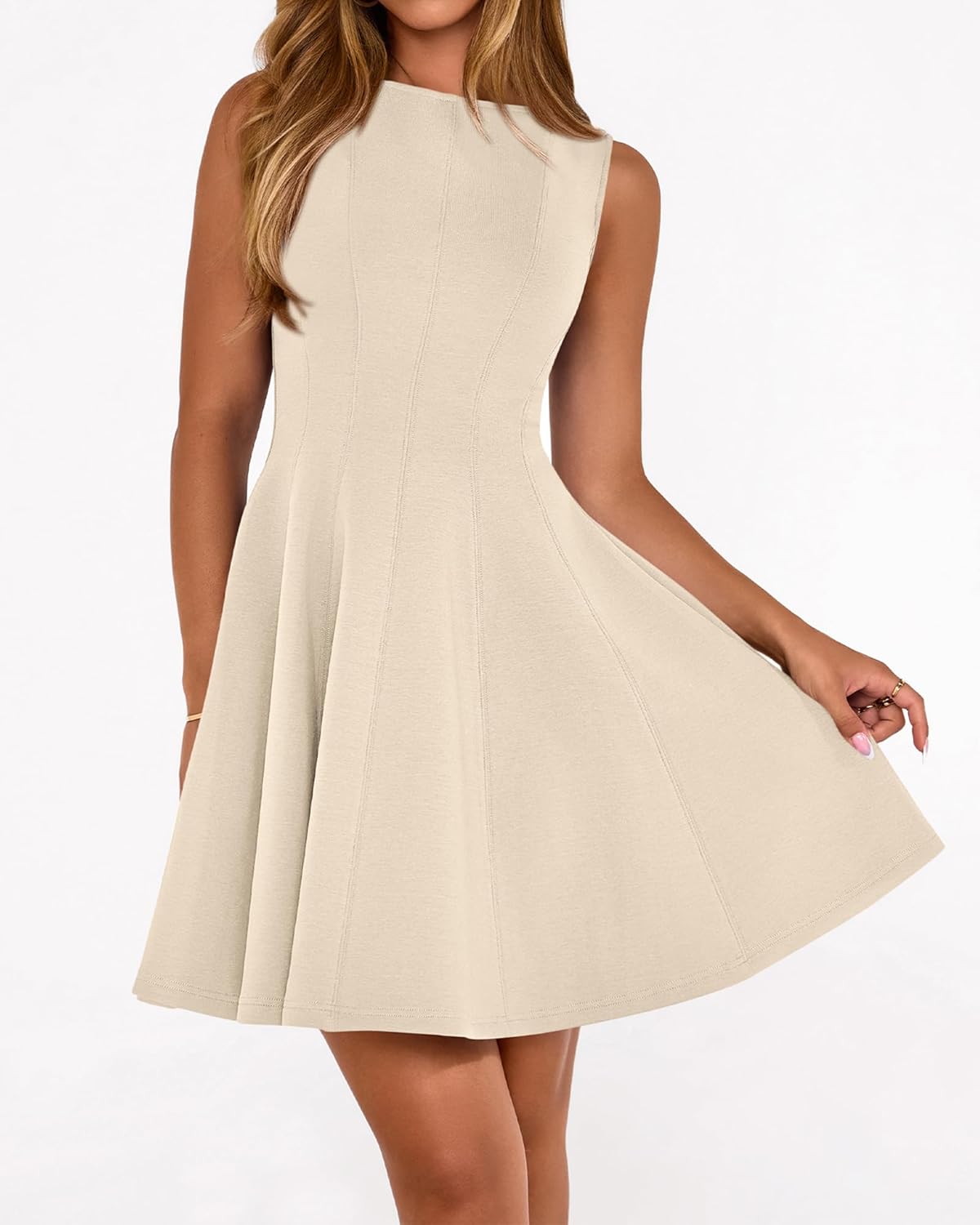 BTFBM Spring Dresses for Women 2026 Elegant Classy A Line Casual Graduation Business Work Party Cocktail Short Dress - Image 7