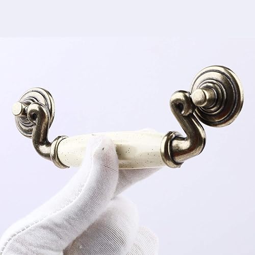 Miniatura 3 de Paquete de 4 tiradores de cajón de cerámica de 4 12 pulgadas de bronce antiguo para pomos de armario de cocina, 4.5 pulgadas, 4.488 in de distancia