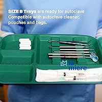 Vista 4 de LA MIERE Bandeja dividida para instrumentos dentales, bandeja de configuración dividida autoclavable, bandeja dividida separada B-Lok, tamaño B