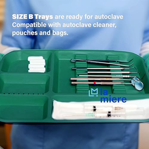 Miniatura 4 de Bandeja dividida para instrumentos dentales, bandeja dividida autoclavable para instalación, bandeja dividida separada B-Lok dividida, tamaño B