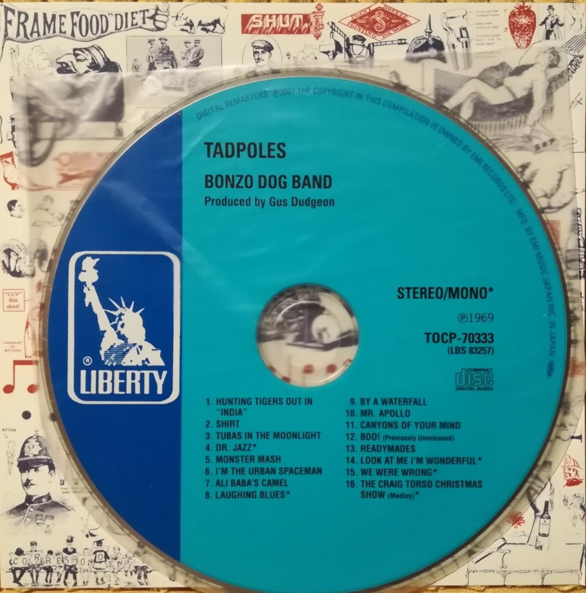 Amazon.co.jp: 【紙ジャケ/帯付】Bonzo Dog Band/Tadpoles